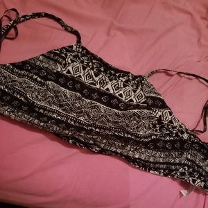brand new cute tie crop top
